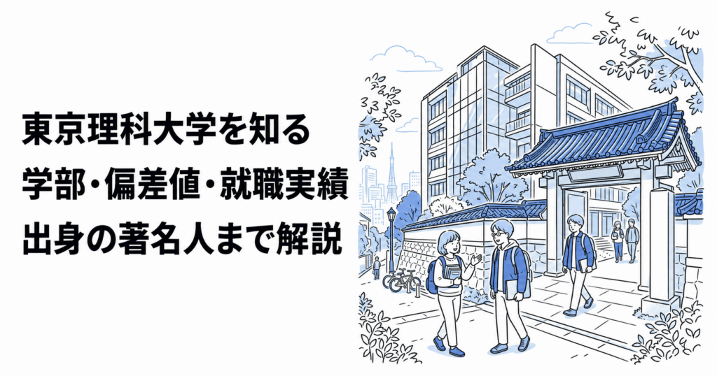 東京理科大学を知る：学部・偏差値・就職実績・出身の著名人